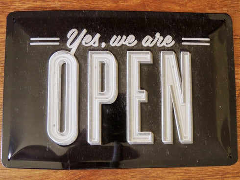 CARTEL 20 X 30 cm YES, WE ARE OPEN